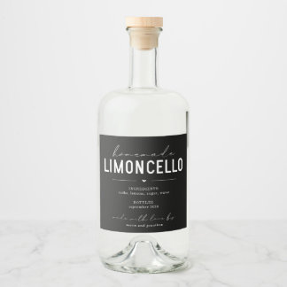 Personalized Homemade Limoncello Bottle Label