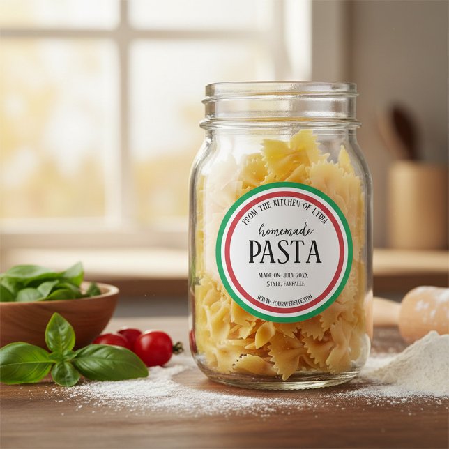Personalized Homemade Pasta Label Sticker (Creator Uploaded)