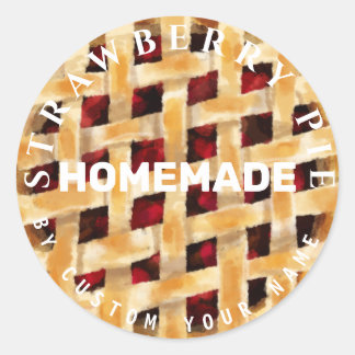 Personalized Homemade Pie Classic Round Sticker