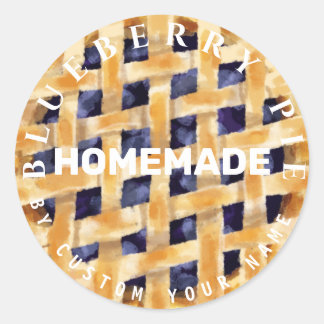 Personalized Homemade Pie Classic Round Sticker