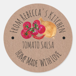 Personalized Homemade Salsa Canning label