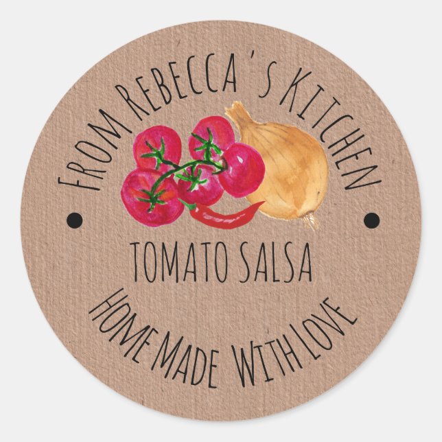 Personalized Homemade  Salsa Canning label (Front)