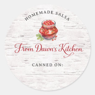 Personalized Homemade Salsa Canning Stickers