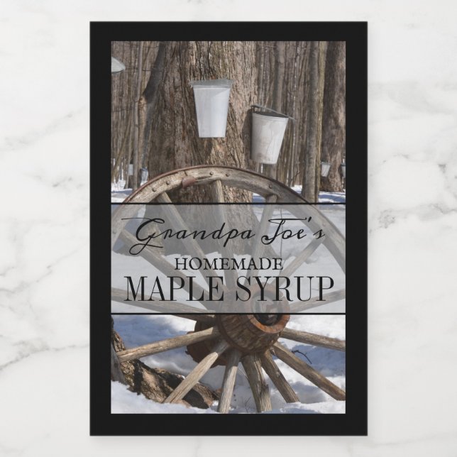 Personalized Homemade Syrup Label (Single Label)