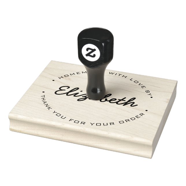 Personalized Homemade Thank you for your order Rubber Stamp (Stamp)