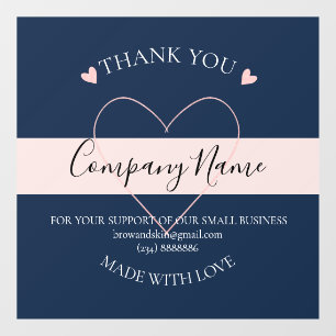 Personalized Homemade THANK YOU shop sign