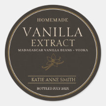 Personalized Homemade Vanilla Extract Brown