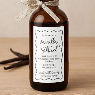 Personalized Homemade Vanilla Extract Doodle Label