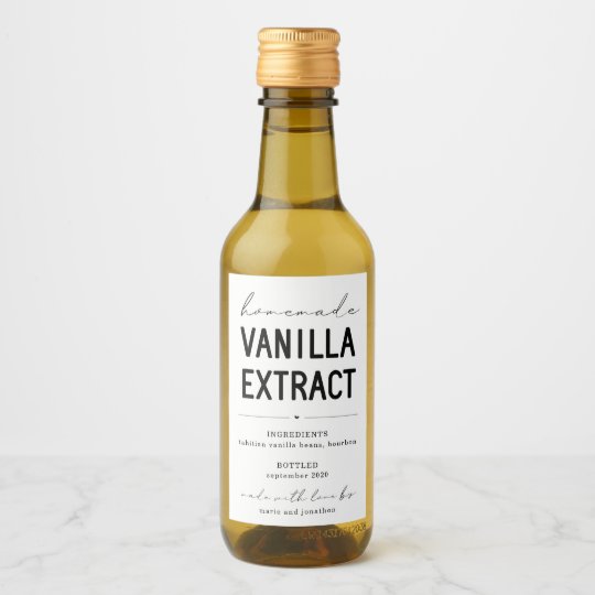 Vanilla extract homemade labels