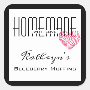 Personalized "Homemade With Love" White Label
