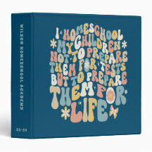 Personalized Homeschool Retro Custom Text Colours