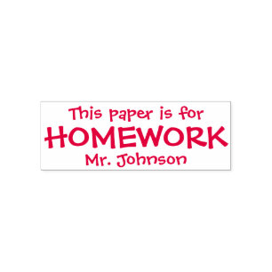 Personalized Homework self inking stamp