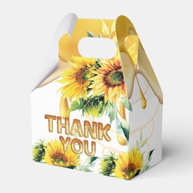 Personalized Honey Bee Birthday I Baby Shower Favor Box (Front Side)