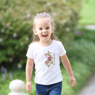 Personalized Honey Bee Botanical Floral Toddler T-shirt