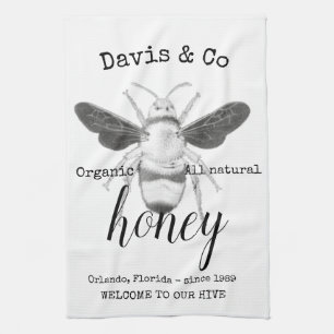Personalized Honey Bee Kitchen Towel