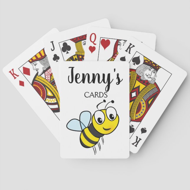 Personalized Honey Bee Playing Cards Gift (Back)
