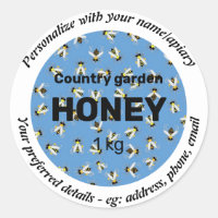 PERSONALIZED HONEY LABELS. HOBBY BEEKEEPER, APIARY