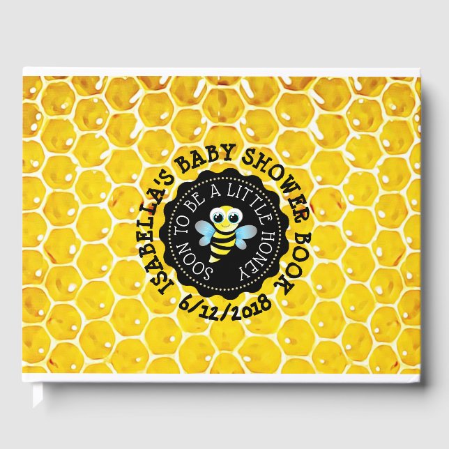 Personalized Honeybee Bumblebee Baby Shower Book (Front)