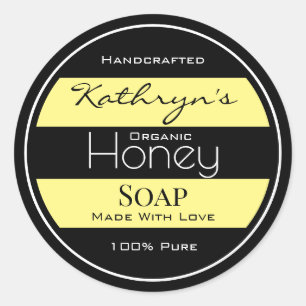 Personalized Honeybee Classic Round Sticker