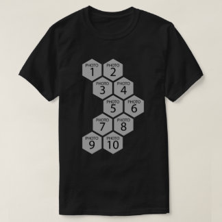 Personalized Honeycomb 10 Photo Collage T-Shirt