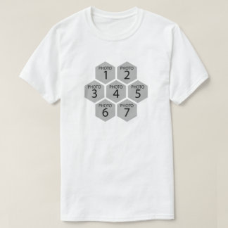 Personalized Honeycomb 7 Photo Collage T-Shirt