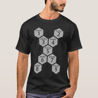 Personalized Honeycomb 9 Photo Collage T-Shirt