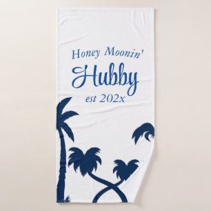 Personalized Honeymoon Hubby/Wifey Bath Towel