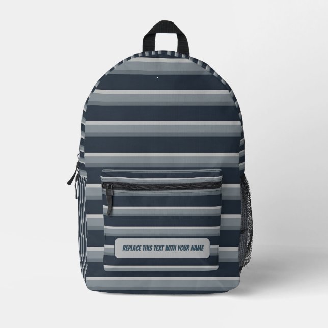 Personalized Horizontal Stripe Backpack (Front)
