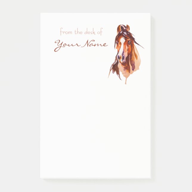Personalized Horse Art Post-it Notes (Front)