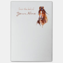 Personalized Horse Art Post-it Notes