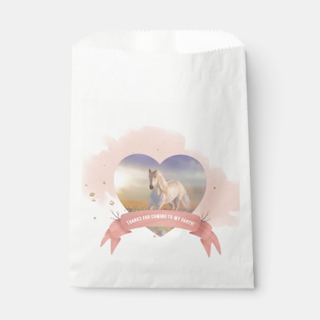 Personalized Horse Birthday Party Favour Bag (Front)