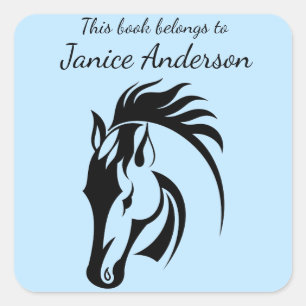 Personalized Horse Bookplate Sticker