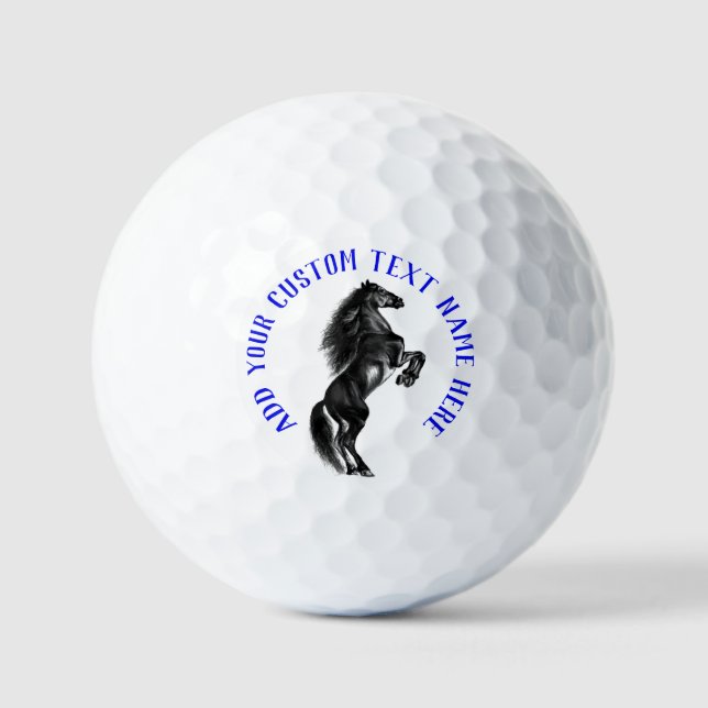 Personalized Horse Golf Balls Stamp Custom Text (Front)