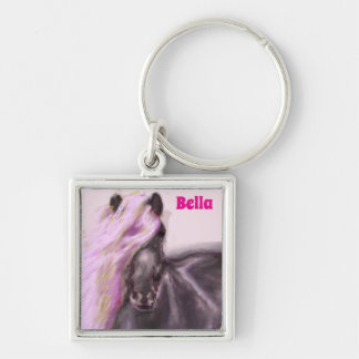 Personalized Horse In Lilac Shades Keychain