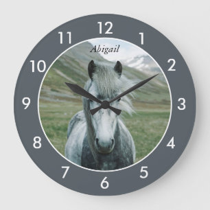 Personalized Horse Large Clock