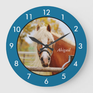 Personalized Horse Large Clock