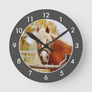 Personalized Horse Large Clock