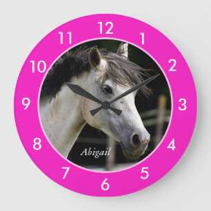 Personalized Horse Large Clock