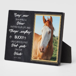 Personalized Horse Memorial Gift Photo Plaque