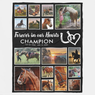Personalized Horse Memorial Photo Blanket