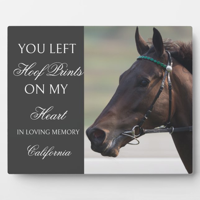 Personalized Horse Memorial Plaque Custom photo (Front)