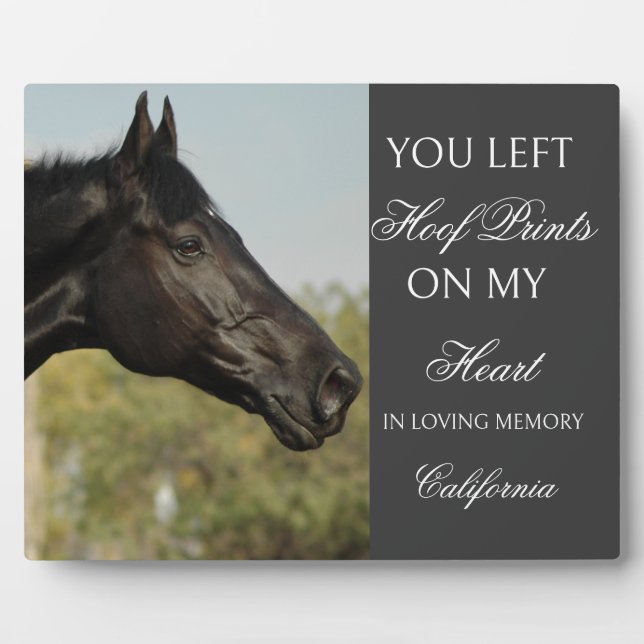 Personalized Horse Memorial Plaque Custom photo (Front)