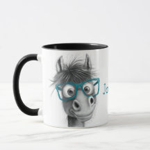 Personalized Horse Mug with Black Handle