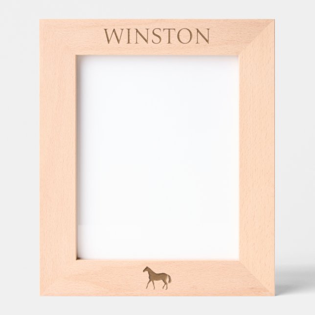 Personalized Horse Name Equestrian Custom Etched Frames (Front)