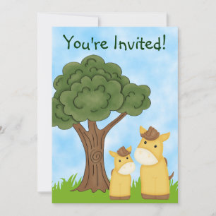 Personalized Horse Neutral Baby Shower Invitation