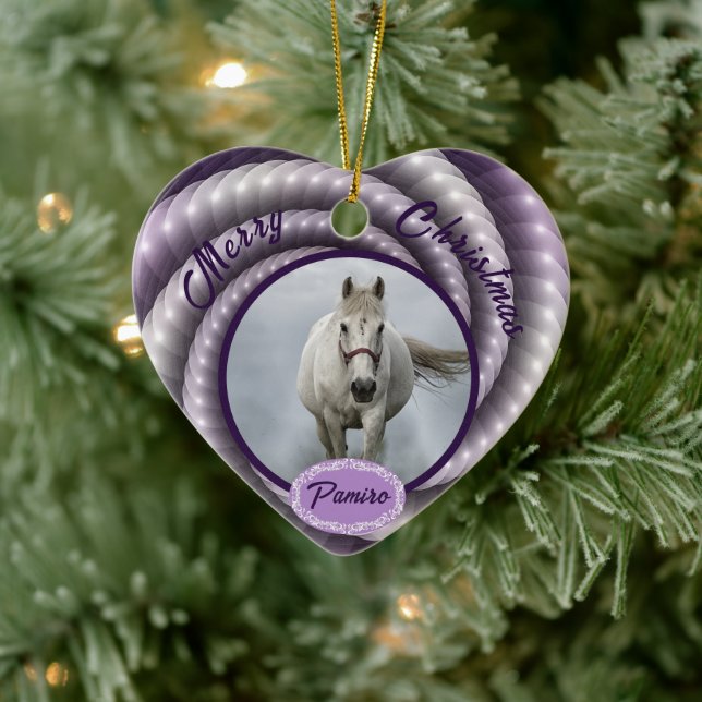 Personalized Horse Pet Ornament Photo Name Year  (Tree)