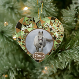 Personalized Horse Pet Ornament Photo Name Year