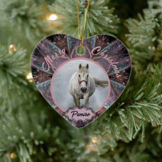 Personalized Horse Pet Ornament Photo Name Year