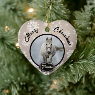 Personalized Horse Pet Ornament Photo Name Year 