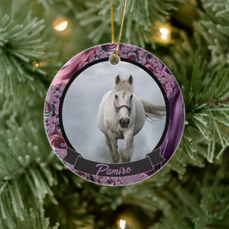 Personalized Horse Pet Ornament Photo Name Year
